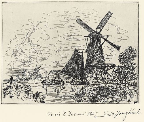 Jongkind, Johan Barthold: Mühlen in Holland