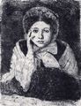 Degas, Edgar Germain Hilaire: Portrt der Marguerite De Gas, Schwester des Knstlers