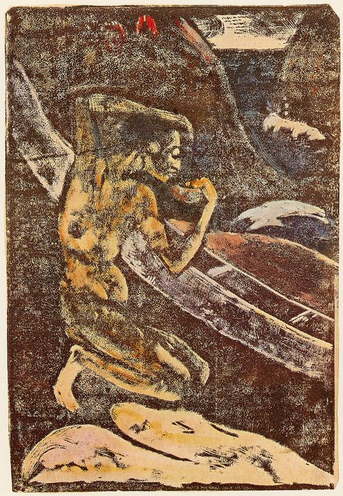 Gauguin, Paul: Trinkender Fischer neben seinem Boot