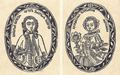 Russischer Holzschneider der 2. Hlfte des 18. Jahrhunderts: Peter von den goldenen Schlsseln und die schne Magilena