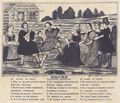 Russischer Lithograph des 19. Jahrhunderts: Ländlicher Tanz