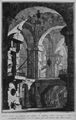 Piranesi, Giovanni Battista: Architekturen und Perspektiven, Erster Teil, Tafel 2, Düsteres Gefängnis mit Folterwerkzeugen