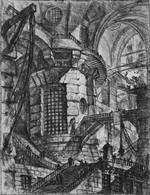 Piranesi, Giovanni Battista: Carceri d' invenzione (Erfundene Kerker), Blatt III, erste Fassung