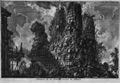Piranesi, Giovanni Battista: Die antiken Bauten Roms, Band III, Blatt X, Grabmal der Curiatier in Albano