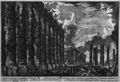 Piranesi, Giovanni Battista: Das Marsfeld im antiken Rom, Blatt XXXIV, Die Überreste des Tempels des Antoninus Pius