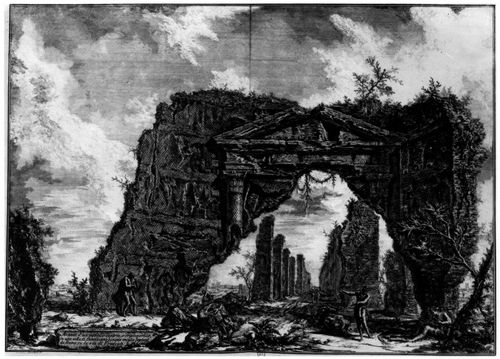 Piranesi, Giovanni Battista: Vedute der Ruine eines Kryptoporticus der Villa des Domitian (Villa Sette Bassi)