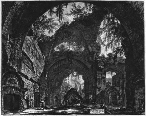 Piranesi, Giovanni Battista: Ruine eines Skulpturensaals in der Hadriansvilla