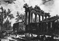Piranesi, Giovanni Battista: Vedute des Saturntempels und des Triumphbogens des Septimius Severus auf dem Forum Romanum