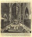 Englischer Kupferstecher um 1797: Die Krönung Jakobs II. in der Westminster Abbey
