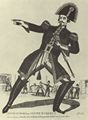 Englischer Lithograph um 1830: Der Schauspieler Crauford als Count D'Courcy