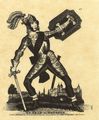Englischer Lithograph um 1830: Der Schauspieler Mead als Hotspur