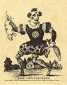 Englischer Lithograph um 1830: Monsieur Louis als Clown