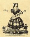 Englischer Lithograph um 1830: Mrs. S. Lane als Jacqueline