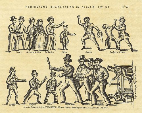 Englischer Kupferstecher um 1840: Redingtons Figurinen zu »Oliver Twist«
