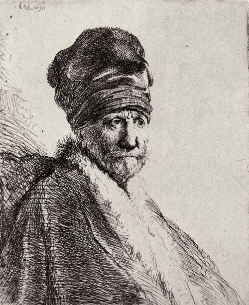 Rembrandt Harmensz. van Rijn: Portrt eines Mannes mit Schnurrbart und turbanartiger Mtze