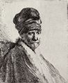 Rembrandt Harmensz. van Rijn: Porträt eines Mannes mit Schnurrbart und turbanartiger Mütze