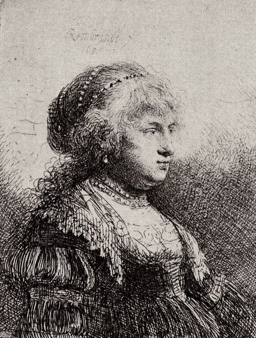 Rembrandt Harmensz. van Rijn: Portrt der Saskia in reicher Tracht