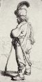 Rembrandt Harmensz. van Rijn: Pole mit Stock und Säbel