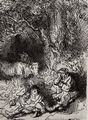Rembrandt Harmensz. van Rijn: Das Pärchen und der schlafende Hirt