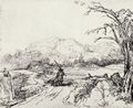 Rembrandt Harmensz. van Rijn: Die Landschaft mit dem Jäger