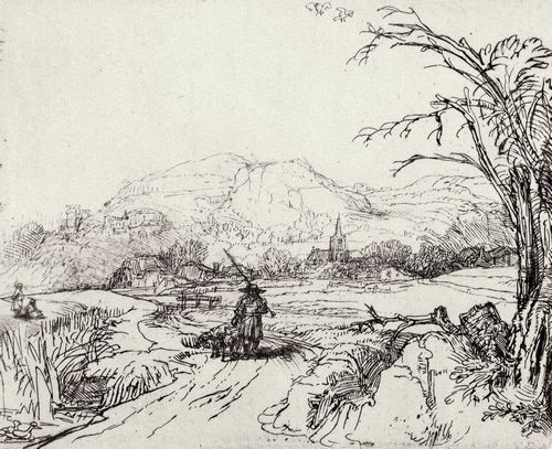 Rembrandt Harmensz. van Rijn: Die Landschaft mit dem Jger