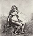 Rembrandt Harmensz. van Rijn: Sitzendes weibliches Aktmodell
