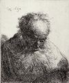Rembrandt Harmensz. van Rijn: Kopf eines Greises mit langem Bart