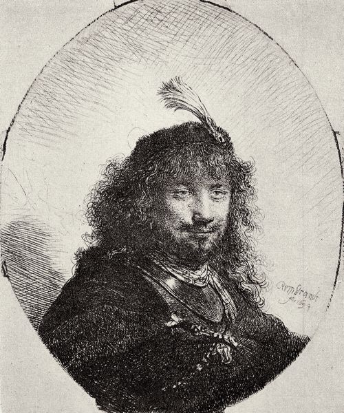 Rembrandt Harmensz. van Rijn: Selbstportrt mit dem Federbusch