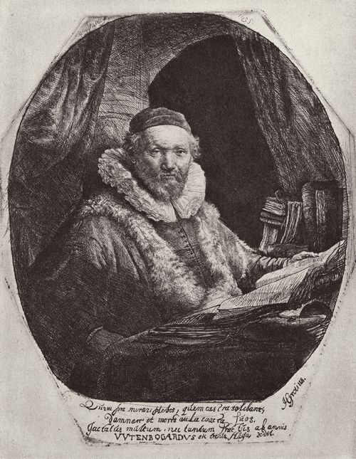 Rembrandt Harmensz. van Rijn: Portrt des Jan Uijtenbogaert