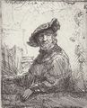 Rembrandt Harmensz. van Rijn: Der Mann in der Laube