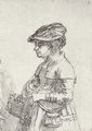 Rembrandt Harmensz. van Rijn: Junges Mdchen mit Handkorb