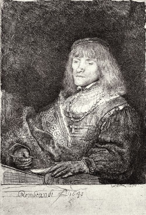 Rembrandt Harmensz. van Rijn: Portrt eines Mannes mit Halskette und Kreuz