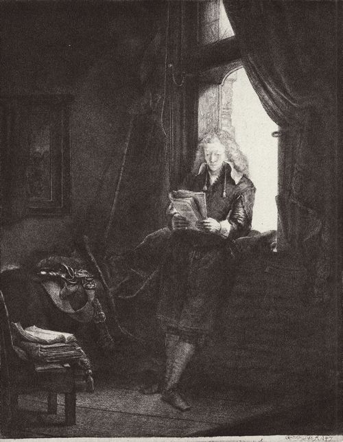 Rembrandt Harmensz. van Rijn: Portrt dee Jan Six