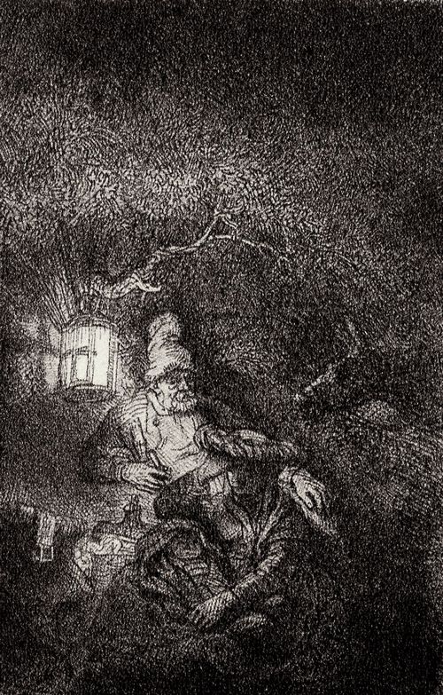 Rembrandt Harmensz. van Rijn: Die Ruhe auf der Flucht, Nachtstck