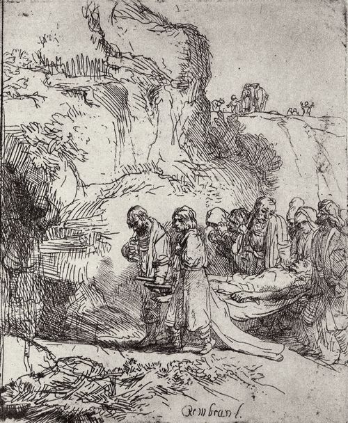 Rembrandt Harmensz. van Rijn: Grablegung Christi