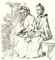 Chodowiecki, Daniel Nikolaus: Die beiden sitzenden Damen am Baume