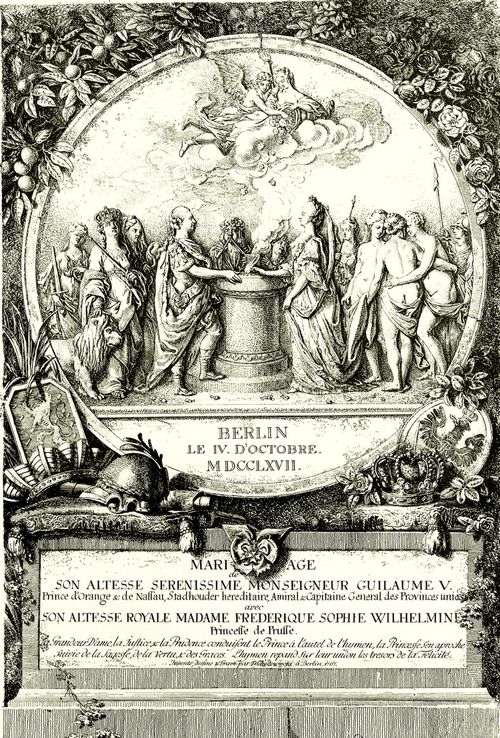 Chodowiecki, Daniel Nikolaus: Die Vermhlung der Prinzessin Friderike Sophie Wilhelmine von Preussen mit dem Prinzen Wilhelm V. von Oranien