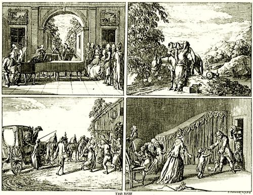Chodowiecki, Daniel Nikolaus: Illustration zu Johann Bernhard Basedow's dreibndigem »Elementarwerk«