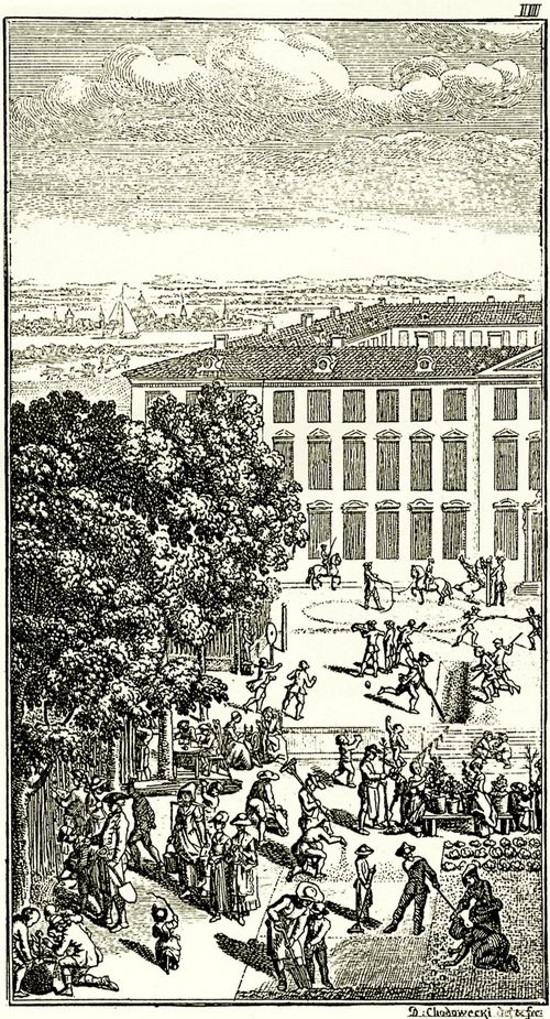 Chodowiecki, Daniel Nikolaus: Illustration zu Johann Bernhard Basedow's »Agathokrator«