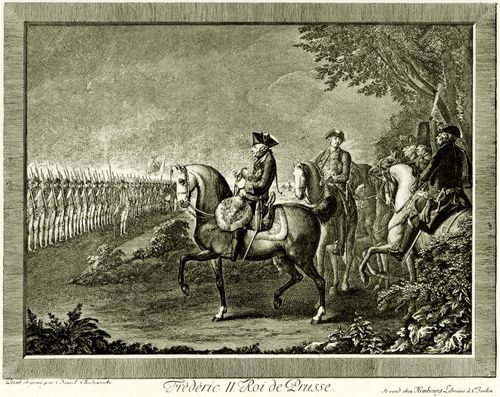 Chodowiecki, Daniel Nikolaus: Knig Friedrich's II. Wachtparade in Potsdam, zweite Fassung