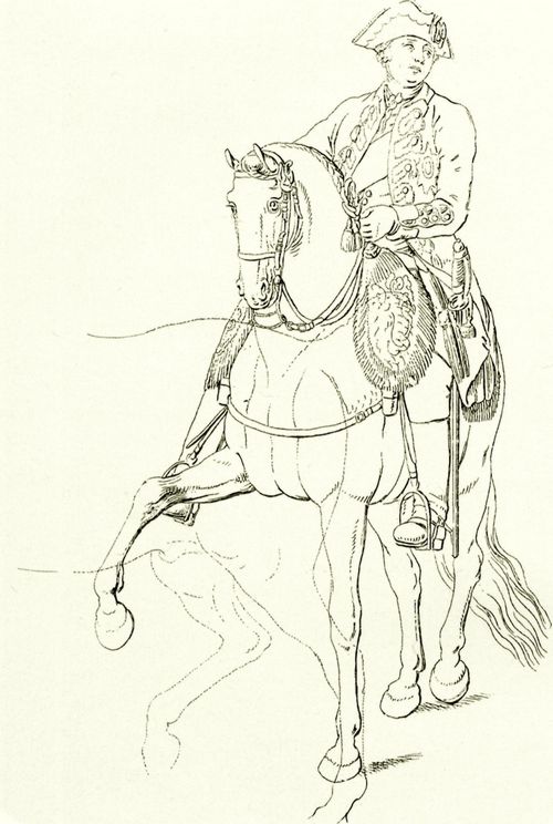 Chodowiecki, Daniel Nikolaus: Der Kronprinz, nachheriger Knig Friedrich Wilhelm II., zu Pferd