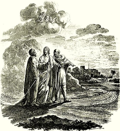 Chodowiecki, Daniel Nikolaus: Illustration zu »Die Jnger von Emaus«, 1. Blatt