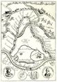 Hogarth, William: Illustration zu »Reisen durch Europa, Asien und Teile Afrikas« von Aubry de la Motraye, Stellungsplan der Artillerie