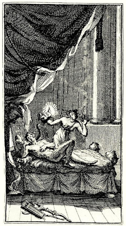 Hogarth, William: Illustration zu Charles Gildons »Neue Metamorphosen«, Cupido und Psyche