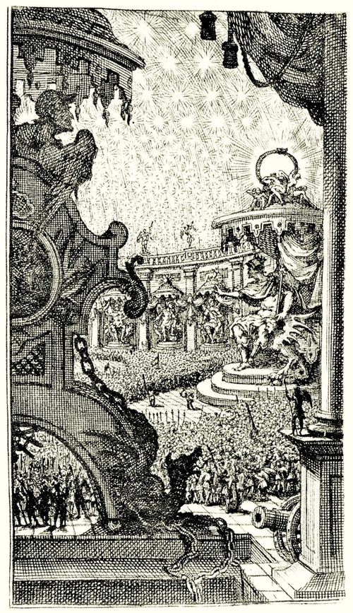 Hogarth, William: Illustration zu John Miltons »Das verlorene Paradies«, Hllische Versammlung