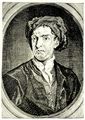 Hogarth, William: Kleine Illustration zu Samuel Butlers »Hudibras«, Frontispiz: Portrt Samuel Butlers