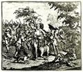 Hogarth, William: Kleine Illustration zu Samuel Butlers »Hudibras«, Hudibras kämpft mit Talgol und Magnano