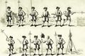 Hogarth, William: Illustration zu John Blackwells »Kompendium der militrischen Disziplin«, bung mit der Hellebarde