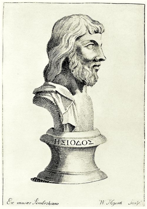 Hogarth, William: Frontispiz zu Thomas Cookes bersetzung von »Hesiod«