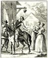 Hogarth, William: Illustration zu Cervantes »Don Quichote«, Don Quichotes erstes Abenteuer